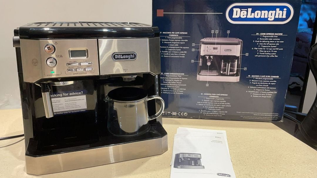 3605) De'Longhi Combi Coffee Machine, Traditional Pump Espresso and