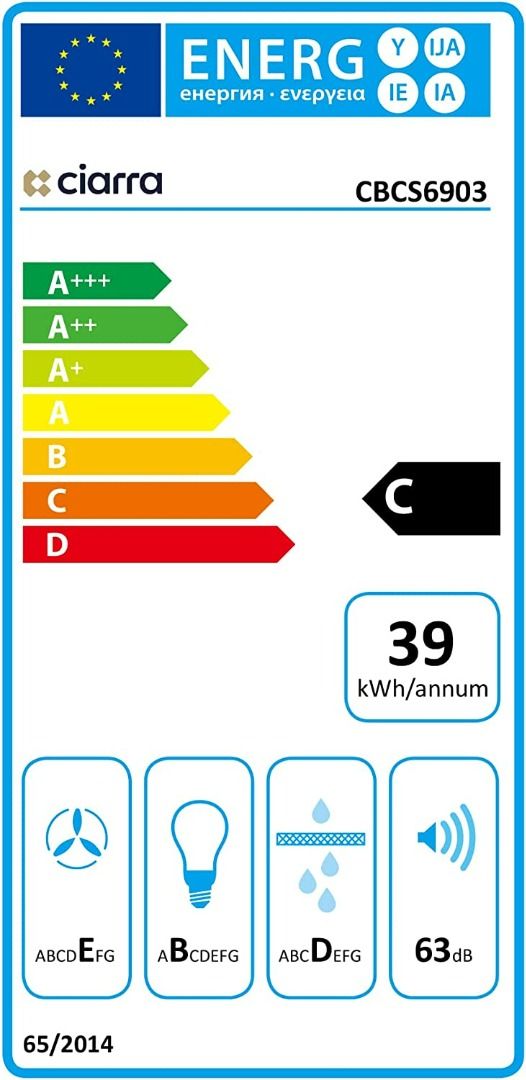 3626) CIARRA 60cm Visor Cooker Hood Hoods Stainless Steel Wall Mounted Kitchen