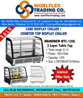 3Layer Cake Display Showcase Chiller counter top