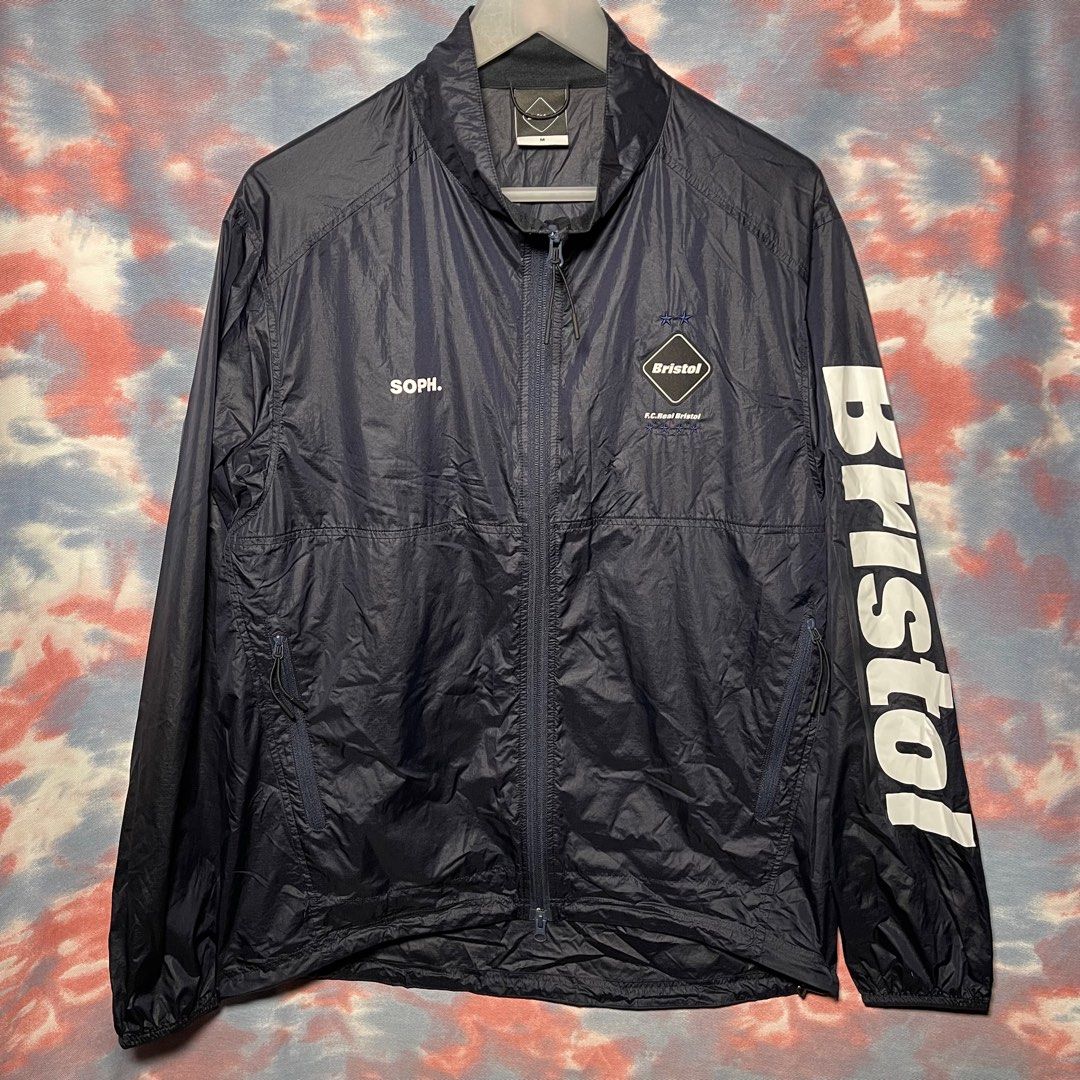 90% new FCRB packable light jacket navy size M 深藍色超薄拉鏈風䄛