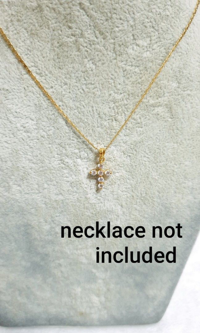 Gold necklace discount with small cross