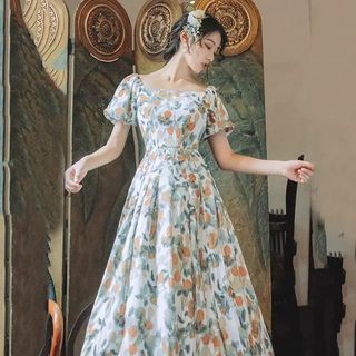 #22含運 橘子紅了  古典洋裝