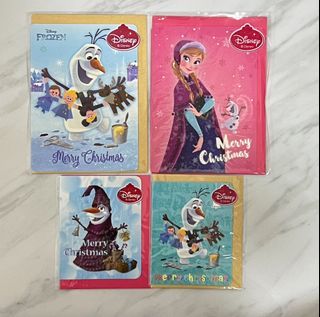 【現貨，價錢為每張售價】迪士尼 聖誕卡 聖誕咭 Christmas card 萬用卡 生日卡 感謝卡 frozen Anna elsa 安娜 愛莎 雪寶 冰雪奇緣