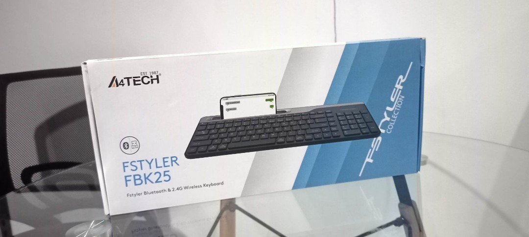 A4Tech FBK25 Fstyler Bluetooth & 2.4G Wireless Keyboard Black ...
