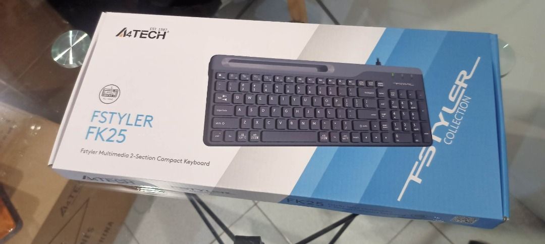 A4Tech Fstyler FK25 2-Section Compact Keyboard USB Black, Computers ...