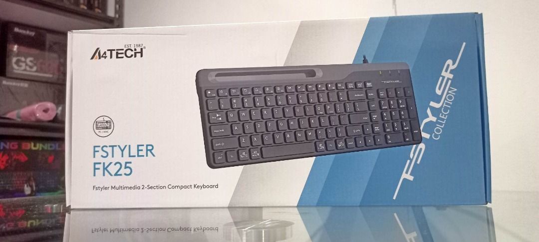 A4Tech Fstyler FK25 2-Section Compact Keyboard USB Black, Computers ...