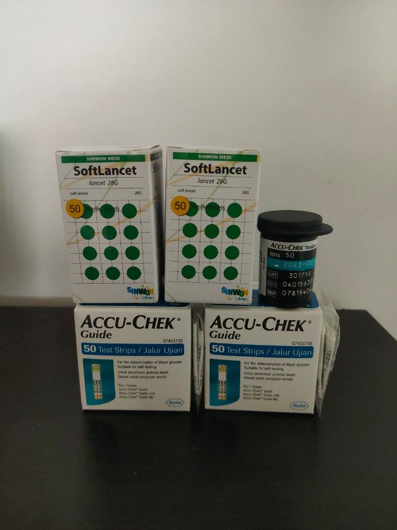 Accu CHEK Guide/Instant Test Strips / Lancets, Health & Nutrition, Medical Supplies & Tools on