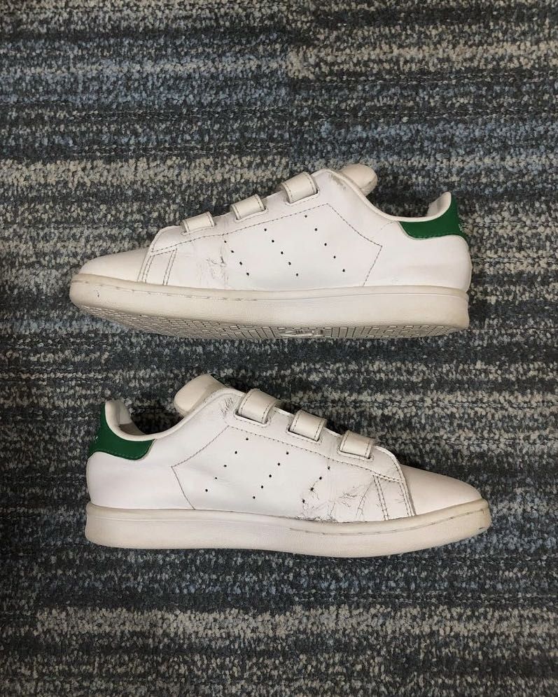 Adidas Stan Smith Velcro Green Tab Women s Fashion Footwear