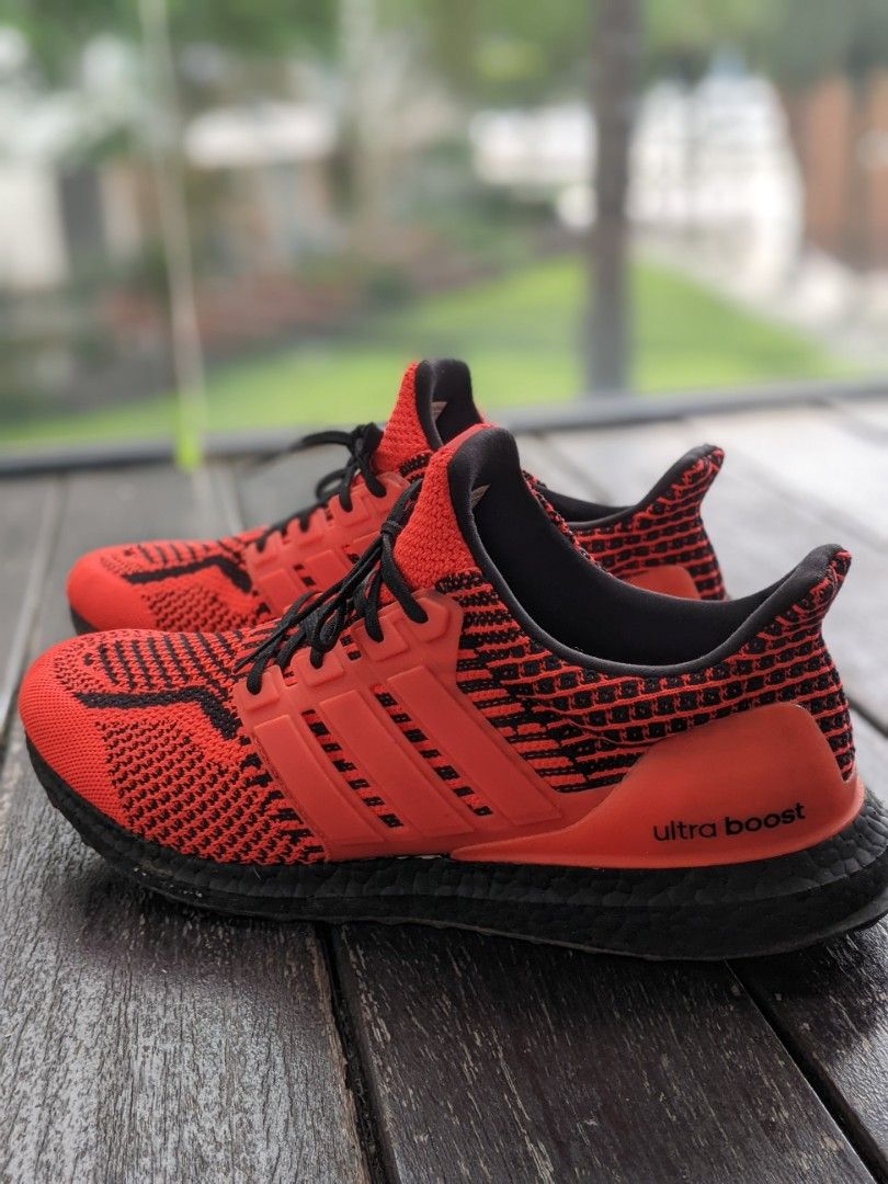 Ultra boost solar red new arrivals core black