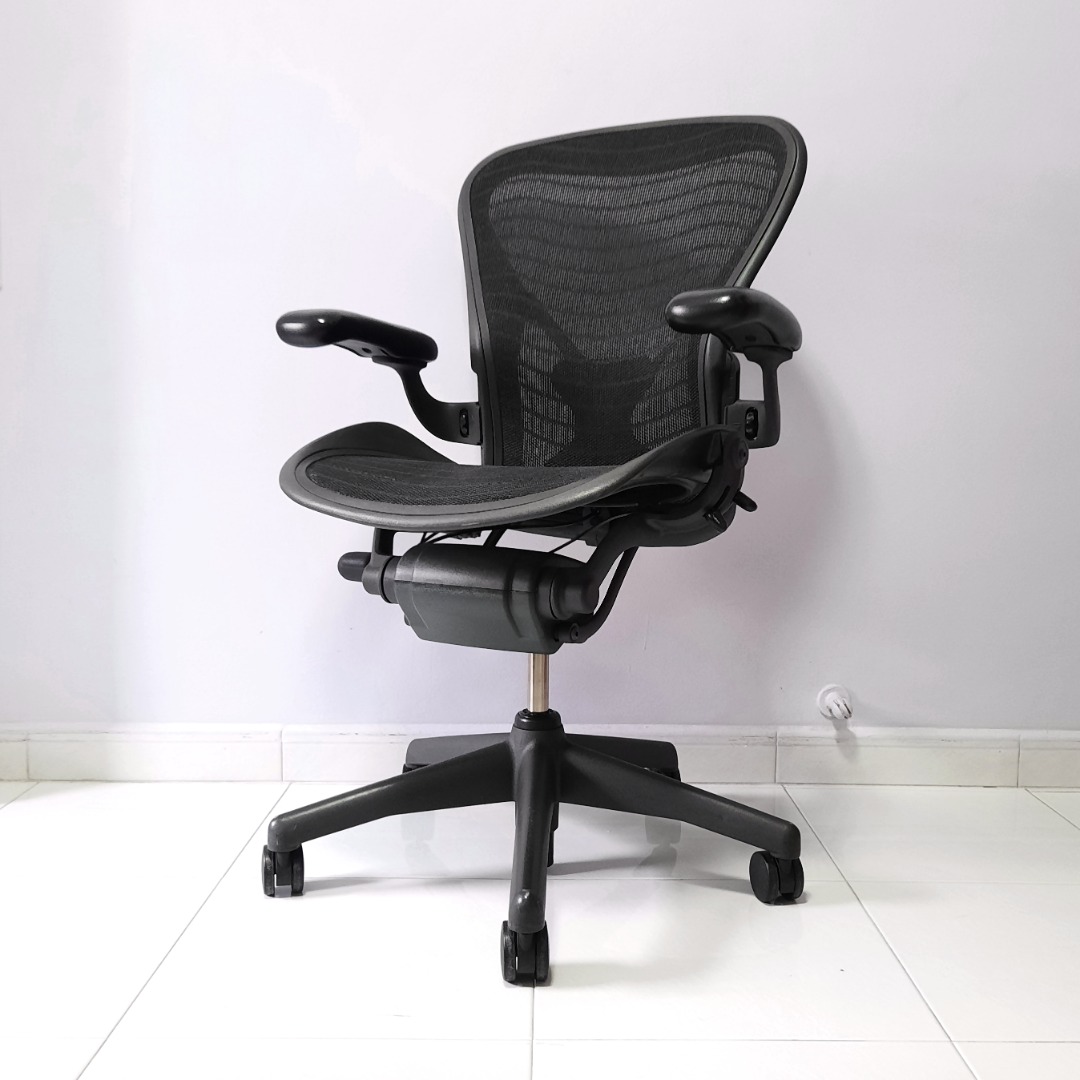 Aeron Herman Miller, PostureFit!, Fully loaded, Adjustable arms, Wave