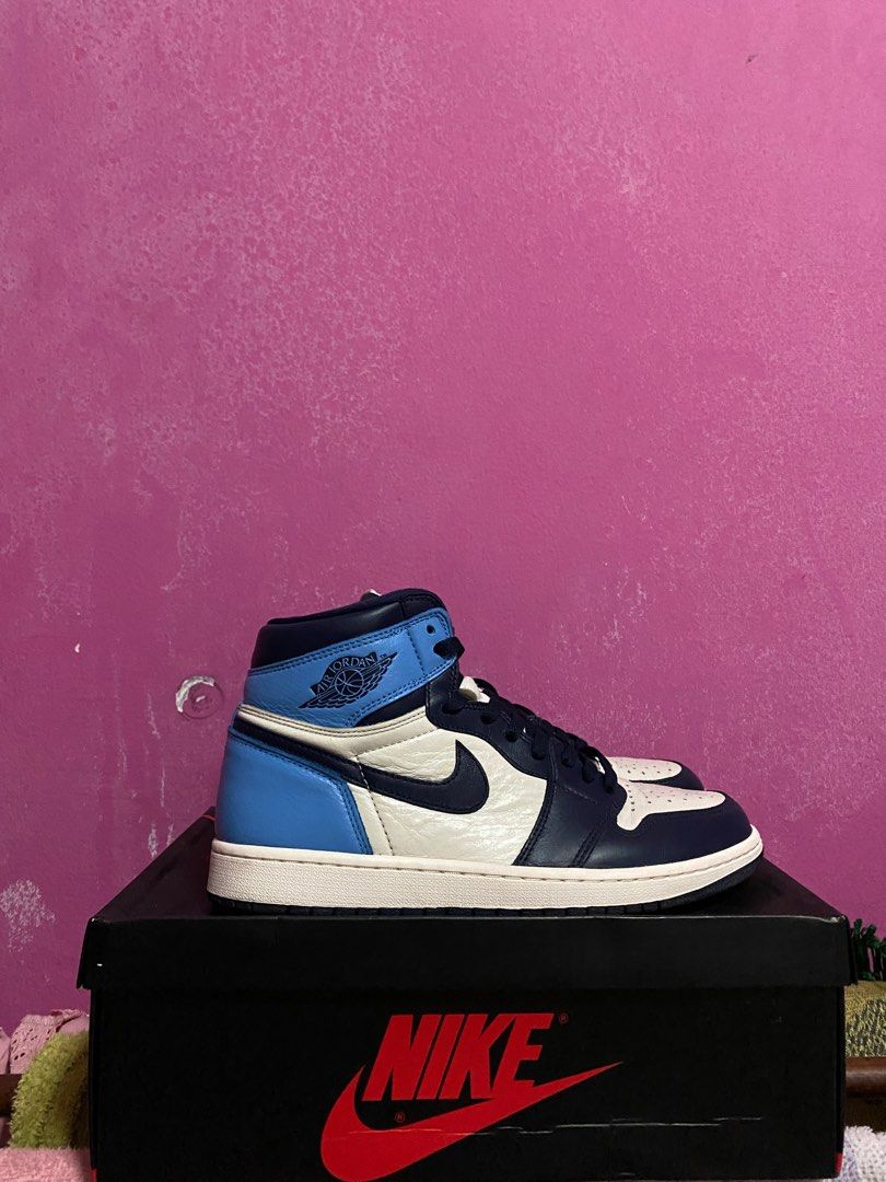 Air jordan 1 Obsidian, Men's Fashion, Footwear, Sneakers on Carousell