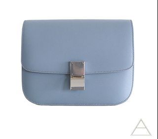 Alta Luxury Penelope Leather Handbag Powder Blue