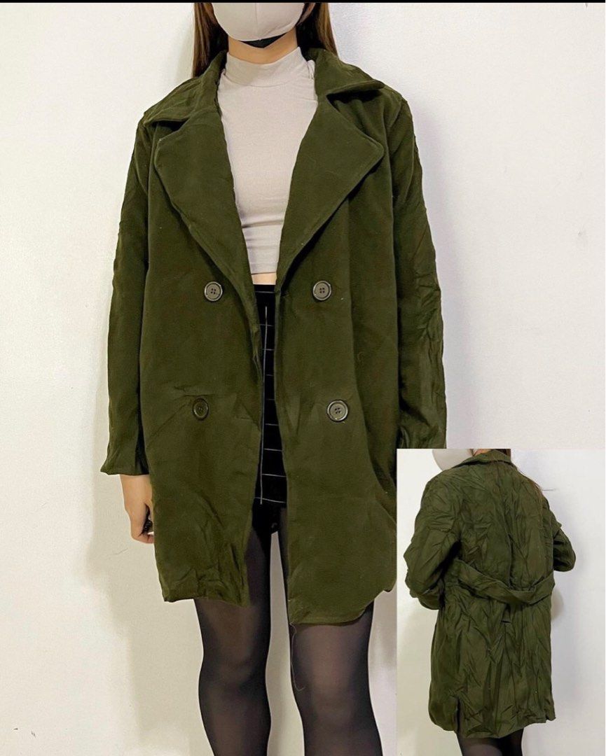 Army green hotsell wool coat