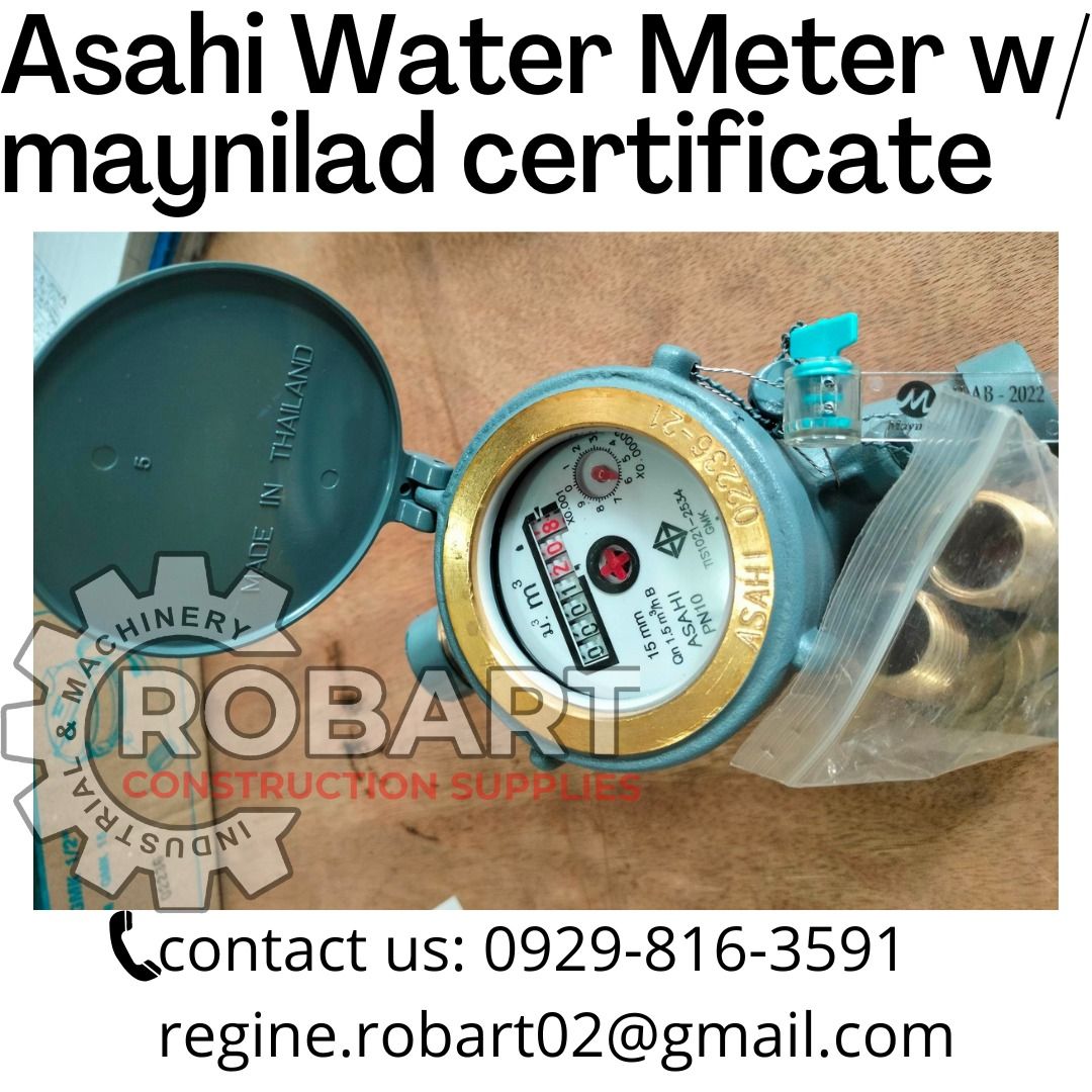 Asahi Water Meter w/ maynilad certificate Commercial Industrial