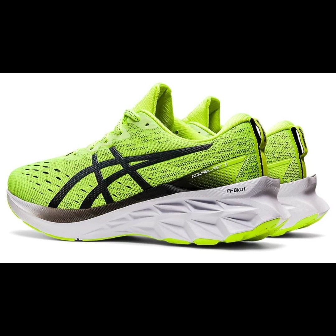 ASICS Novablast 2 (Men Size US9) Hazard Green (Category: Activewear) located in Singapore. Submitted by valuedeals42 (Listing ID 1196358546, Image 3). Description: Retail price $199 Men Size US9 / UK8.5 / EU42.5 / 270mm Meetup preferred. Buyer to check item before buying. The NOVABLAST™ 2 shoe is a great way to meet your training goals while moving towards a clear mindset. For the second version of this series, we wanted to create a smoother and 