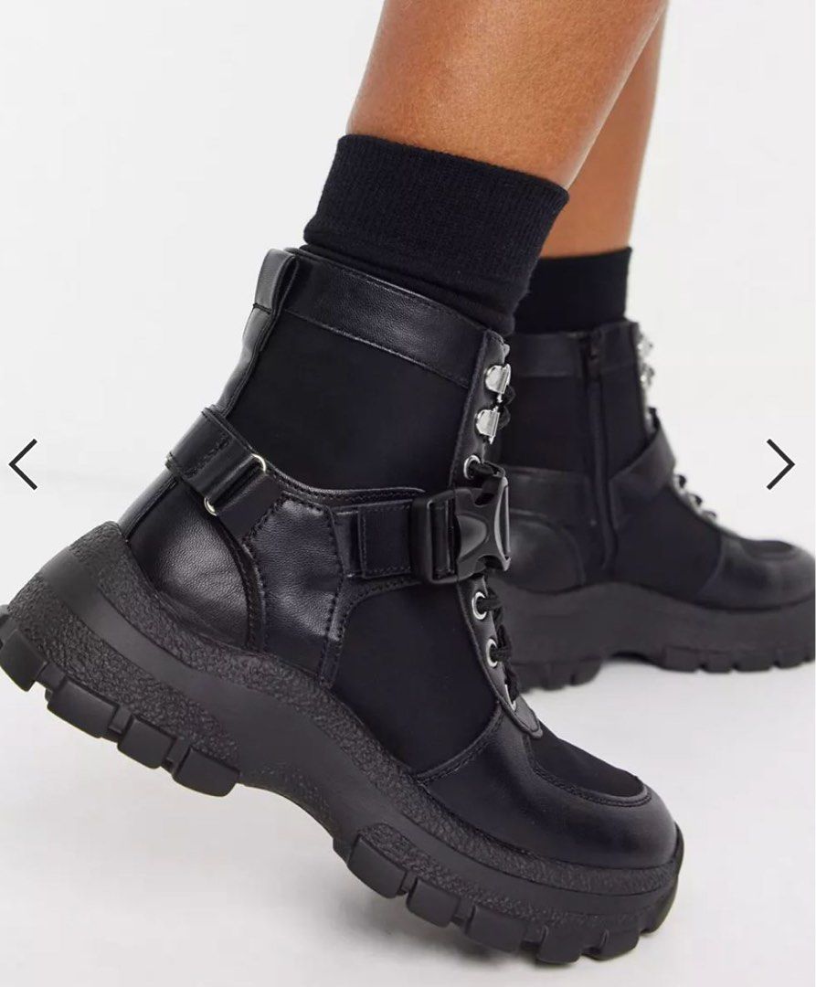 Asos Military boots Women s Fashion Footwear Boots on Carousell