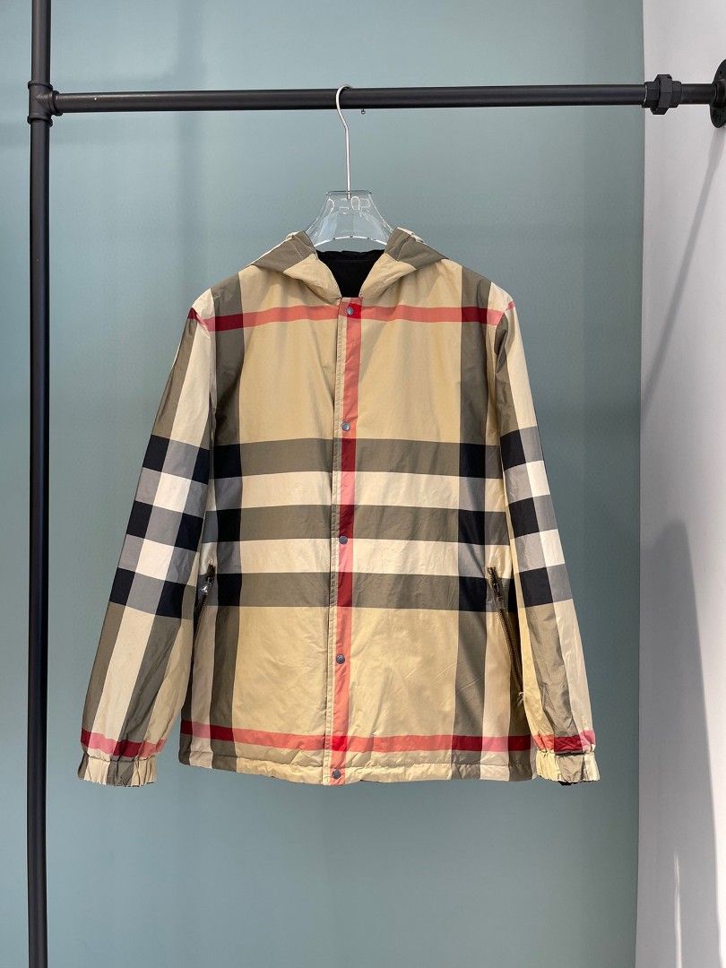 Authentic Burberry Reversible Two Wear Check Snap Jacket