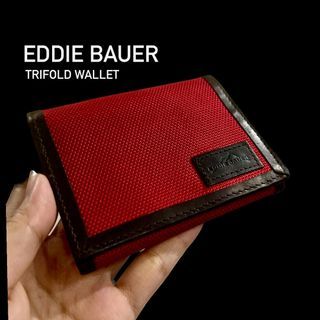 Authentic Eddie Bauer Red Trifold Wallet