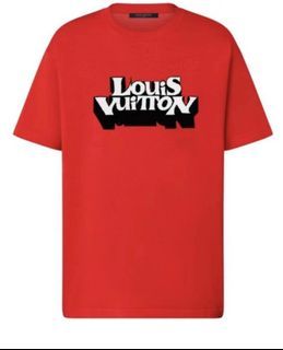Louis Vuitton Monogram Tile T-Shirt Bright Red. Size S0