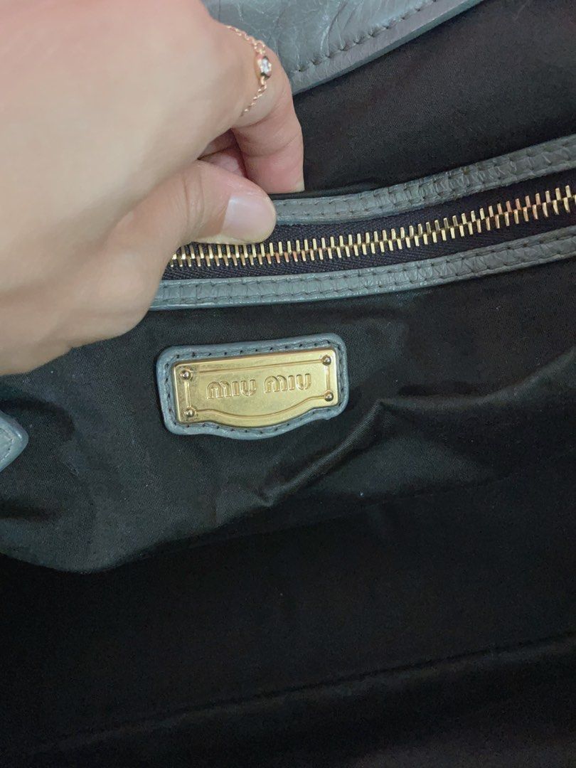 Authentic Miu Miu w receipt bag, Luxury, Bags & Wallets on Carousell