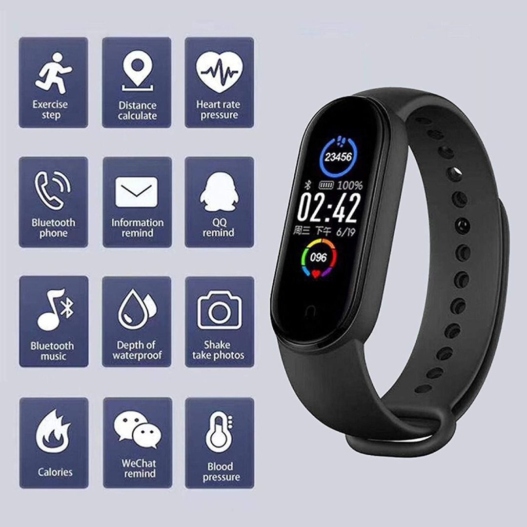 B2688 New M5 Smart Band Fitness Tracker Smart Watch Smarthwatch
