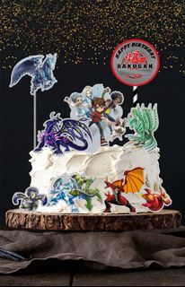Bakugan cake topper