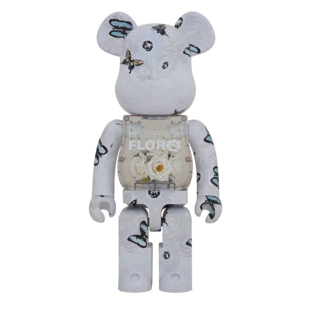 BE@RBRICK FLOR@ White 400％-