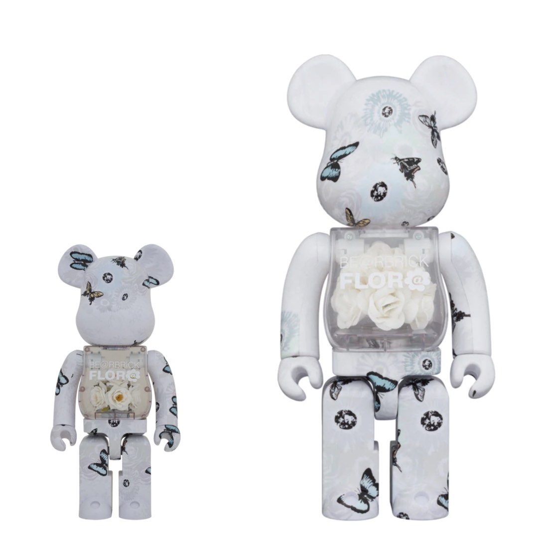 BEARBRICK FLOR@ #2 White 400% 1000% be@rbrick flora flor, 興趣及 ...