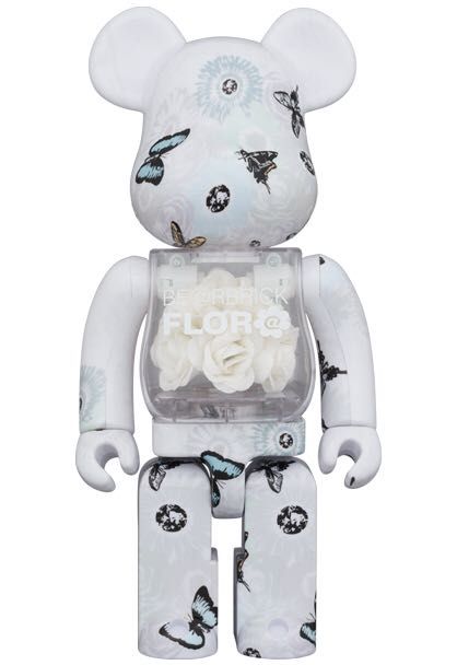 BEARBRICK FLOR@ #2 White 400％, 興趣及遊戲, 玩具& 遊戲類- Carousell