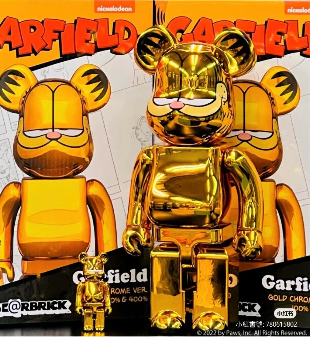 BE@RBRICK 100% 400%GARFIELD GOLD CHROME - キャラクターグッズ