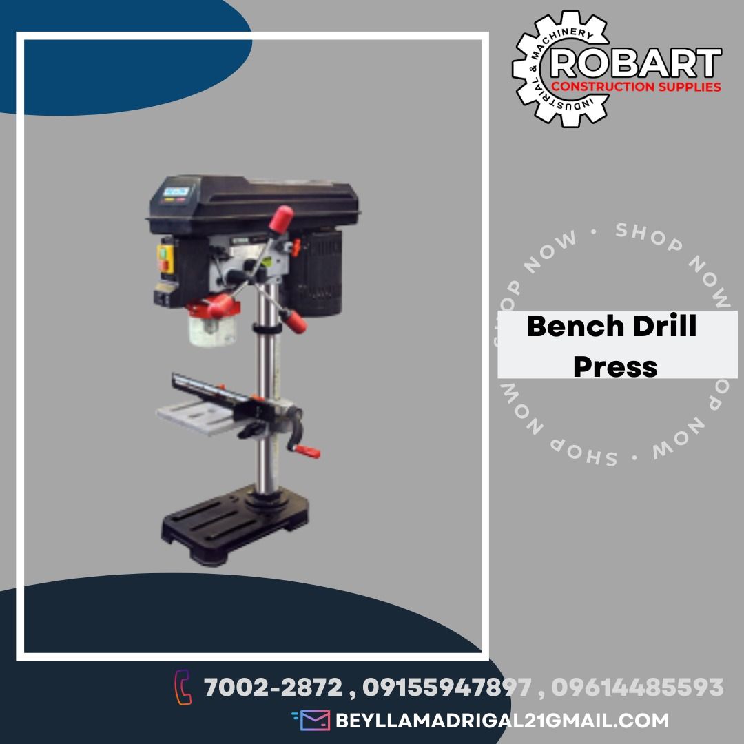 Bench Drill Press (Category: Construction Tools & Equipment) located in Manila. Submitted by bellarobart (Listing ID 1196212614, Image 1). Description: Bench Drill Press Brand: Rexon Model: DP2501A Power: 150W Capacity: 13mm 𝑹𝑶𝑩𝑨𝑹𝑻 𝑪𝑶𝑵𝑺𝑻𝑹𝑼𝑪𝑻𝑰𝑶𝑵 𝑺𝑼𝑷𝑷𝑳𝑰𝑬𝑺 Office Address: 1405 Yuseco St. Sta Cruz Manila SEND US MESSAGE FOR INQUIRIES ‼️‼️ 🔵100% Trusted Supplier 🔵Competitive Price 🔵𝑾𝒆 𝒂𝒓𝒆 𝑫𝑻𝑰 𝑹𝒆𝒈𝒊𝒔𝒕𝒆𝒓𝒆𝒅 &