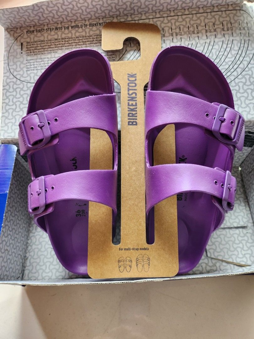 birkenstock metallic violet
