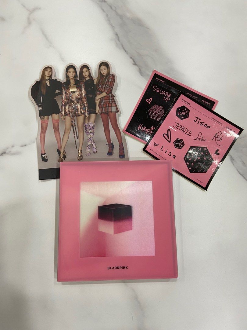 Blackpink Square Up Album With Photo Cards Stickers Poster And Mini Paper Standee Hobbies 