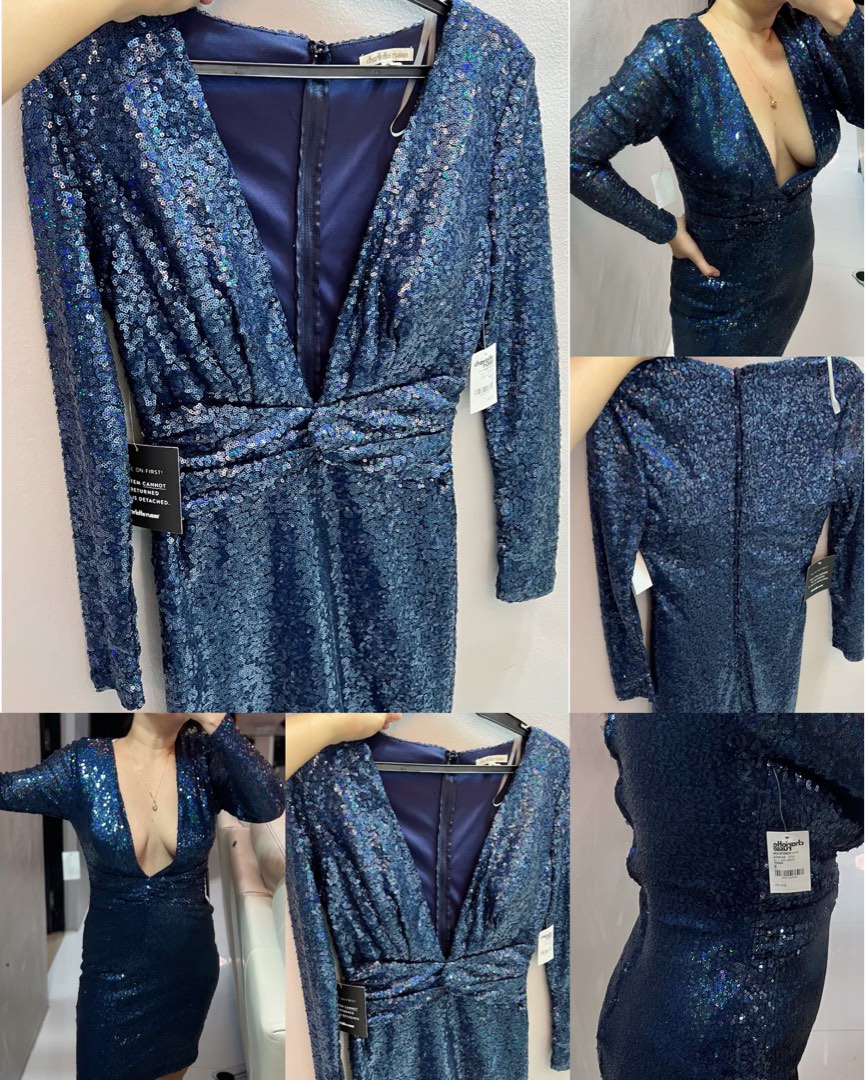 Charlotte russe online blue sequin dress