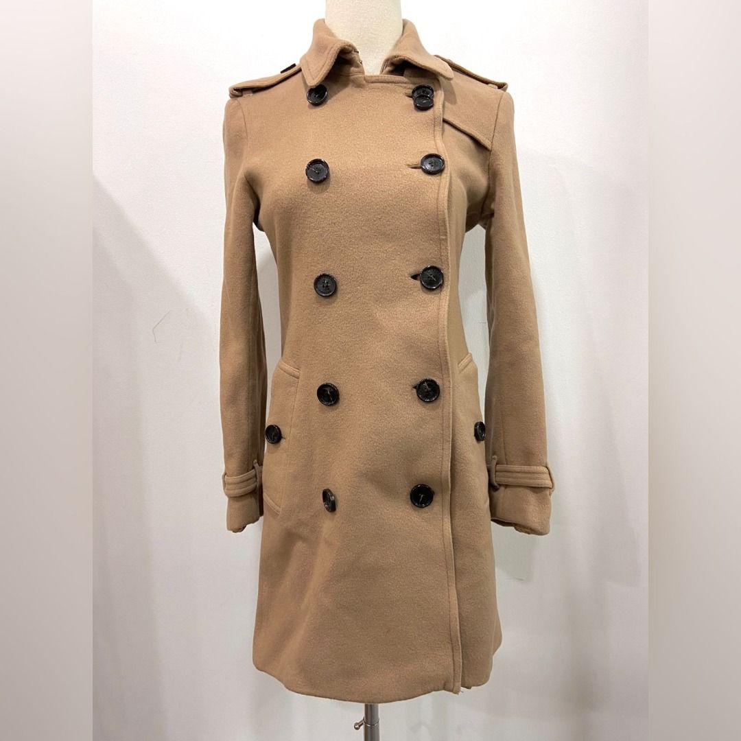 BURBERRY BROWN WOOL CASHMERE COAT 227027867 EK Women s Fashion