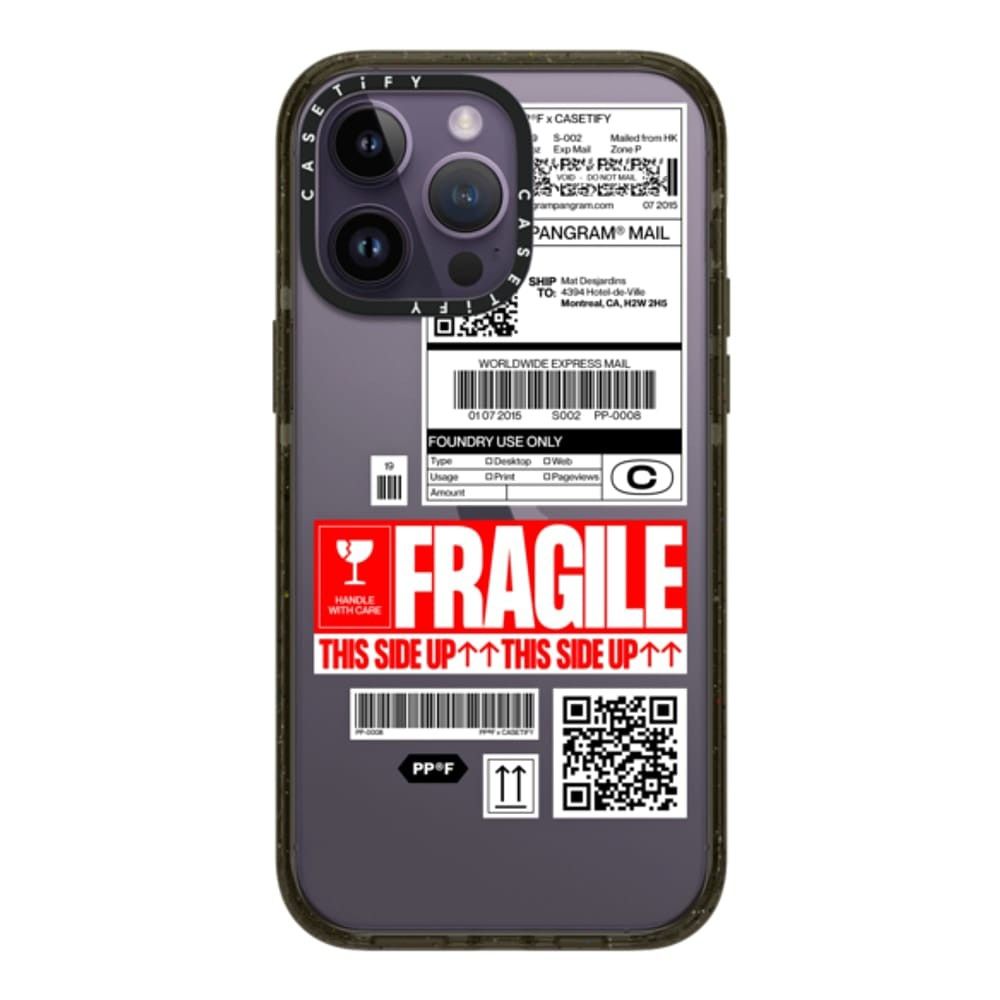 Casetify iPhone 14 Pro Max Prangram impact case in clear black