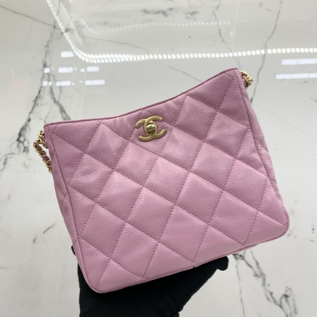 DISCOUNTED* CHANEL AS3223 PINKISH PURPLE HOBO MATELASSE CAVIAR SKIN CHAIN SHOULDER  BAG 227030523 EK, Women's Fashion, Bags & Wallets, Shoulder Bags on  Carousell