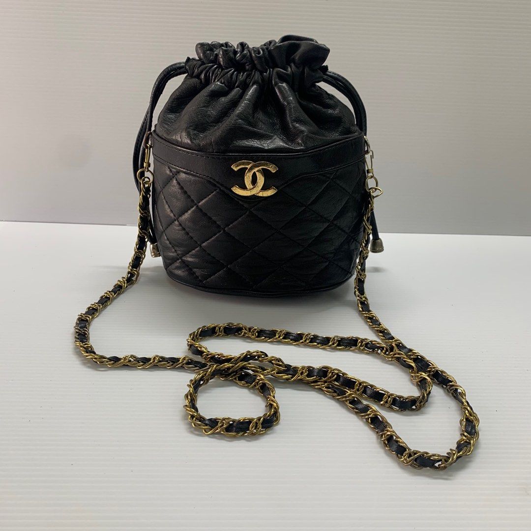 Chanel Bucket Mini Leather Slingbag, Women's Fashion, Bags & Wallets,  Cross-body Bags on Carousell