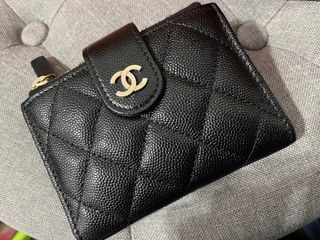 Chanel double zipped coin purse