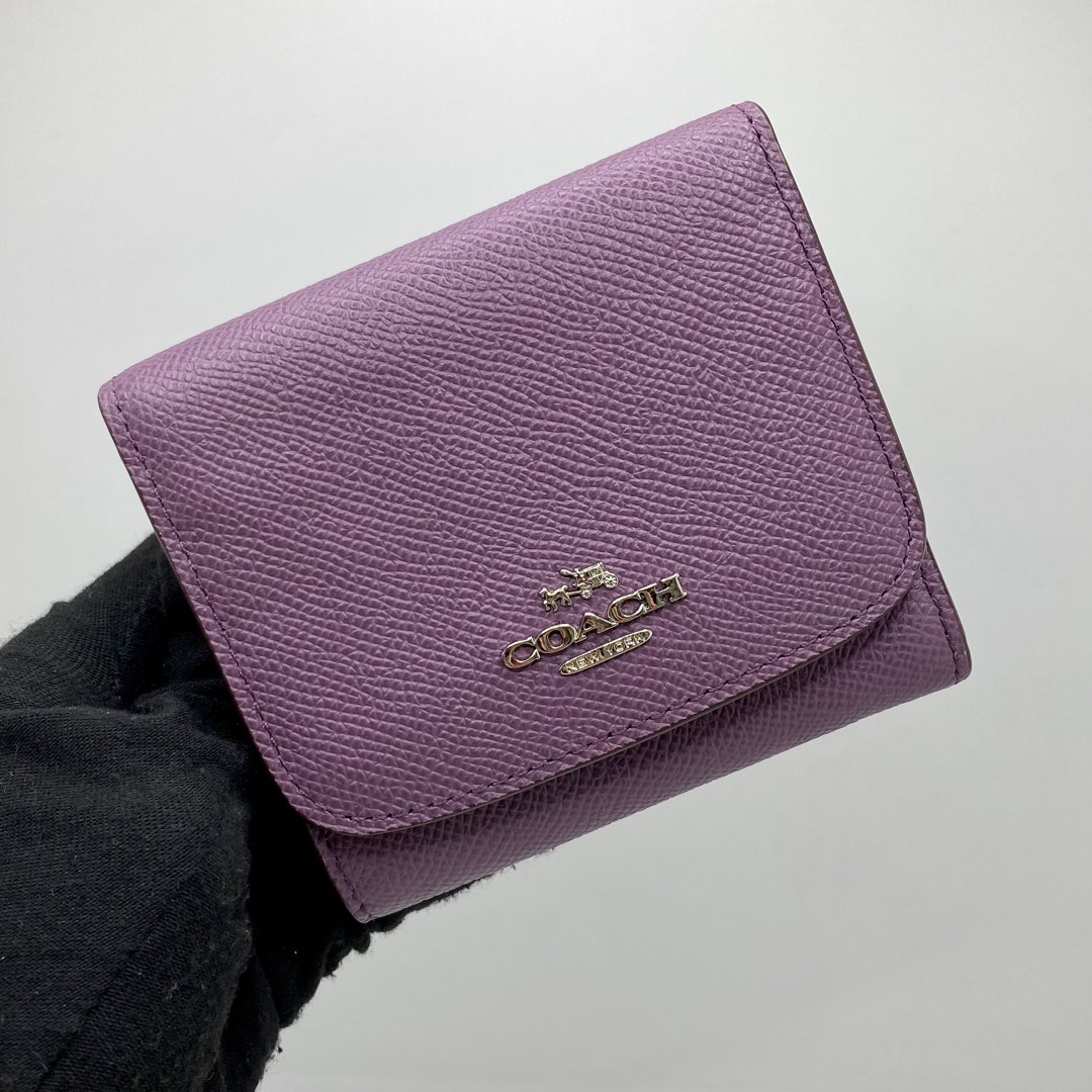 Purple wallet cheap coach