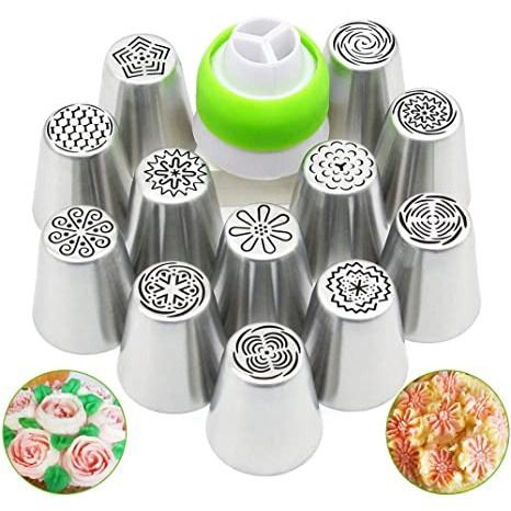 Cupcake Decorator Rose Accessories Kitchen Russian Nozzle (Category: Bakeware) located in Manila. Submitted by trustradeglobal (Listing ID 1196201842, Image 1). Description: The nozzles are make from a quality stainless steel for long lasting use that are also dishwasher safe for easy cleaning. -Great for decorating your cakes and cookies -Quality stainless steel nozzles -Dishwasher safe for easy cleaning -Creates beautiful patterns for your icin