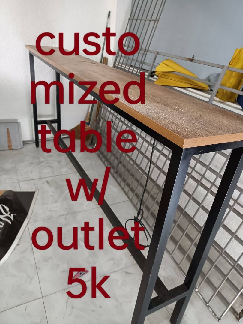 customized table with electrical outlet 5k Marikina, Furniture & Home ...