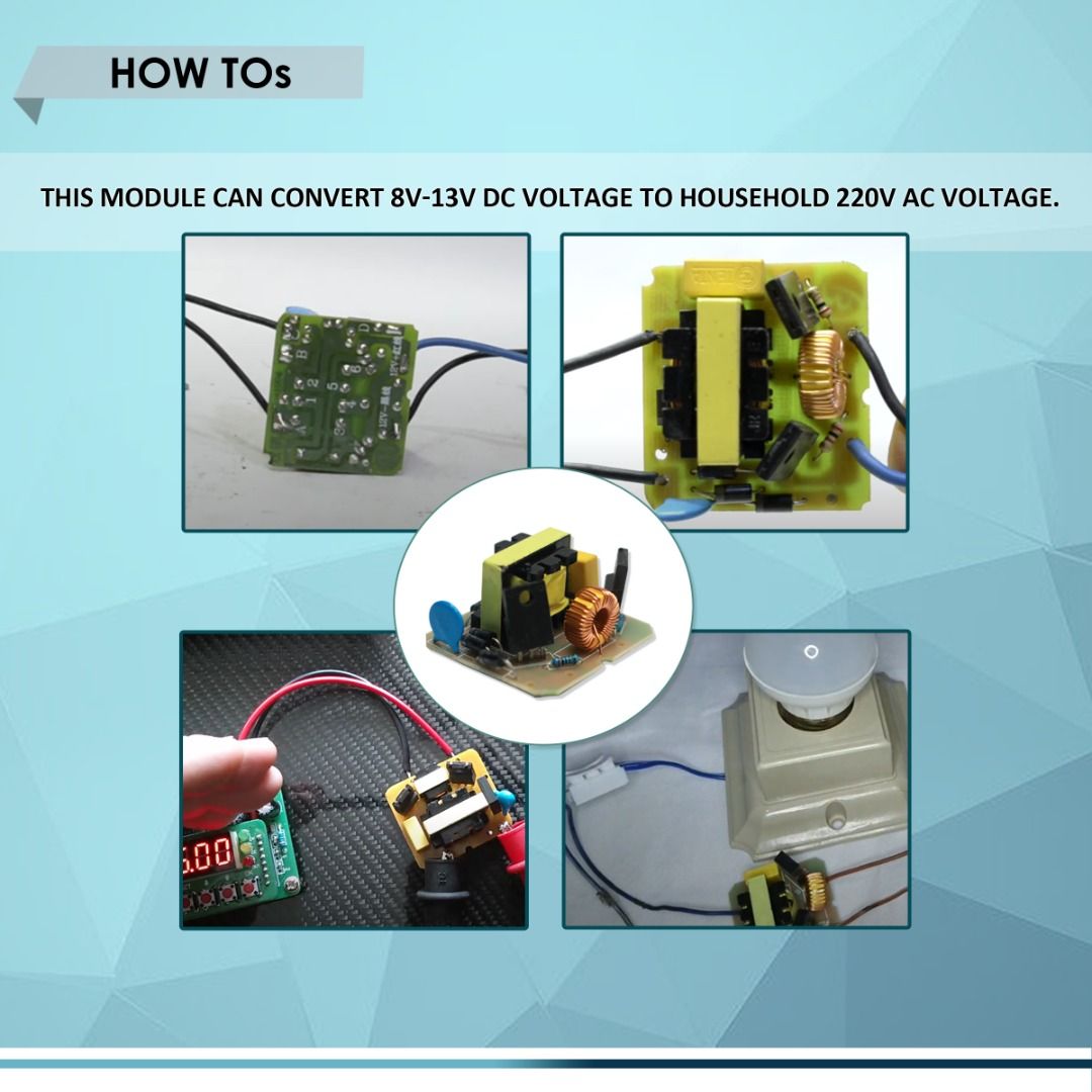 DC to AC 12V to 220V 40W TRANSFORMER, DC-AC INVERTER MODULE, STEP UP