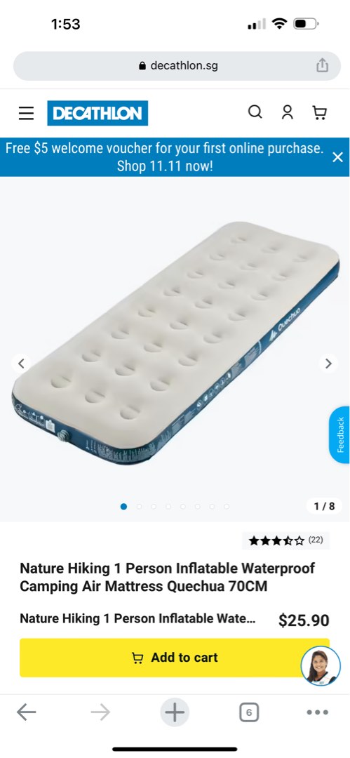decathlon air bed