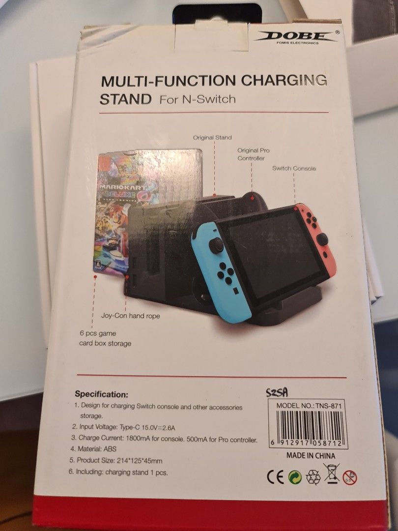DOBE multi function charging stand (Category: Cables & Chargers) located in Singapore. Submitted by avgjoe (Listing ID 1196199786, Image 2). Description: for Nitendo switch.