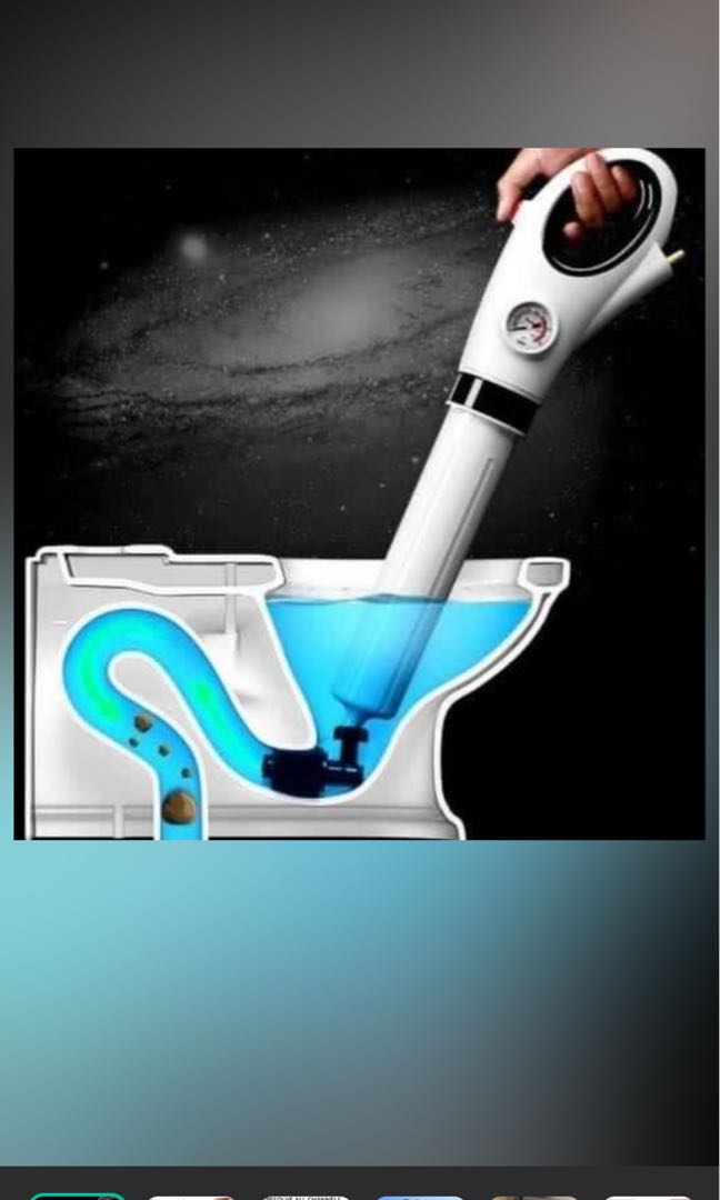 Drain Gun declogger pantangal bara with Manual Pump for toilets, floor