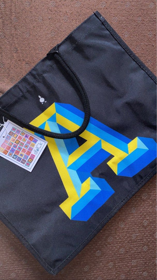 dUCk Alphabet Totebag (A), Women's Fashion, Bags & Wallets, Tote Bags