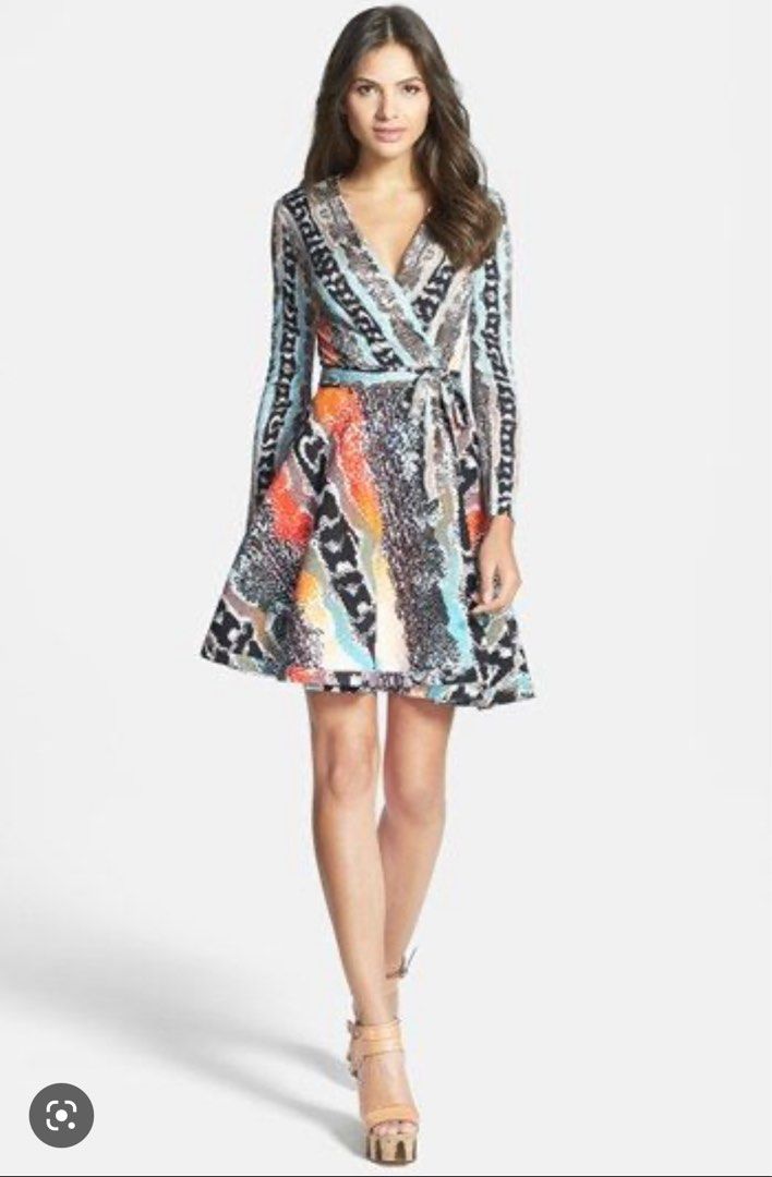 DVF Amelia Snakeskin Wrap Dress
