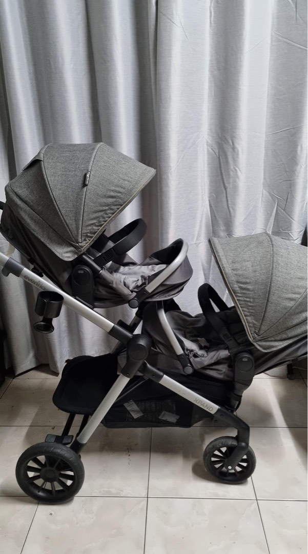 EVENFLO PIVOT XPAND DOUBLE STROLLER, Babies & Kids, Going Out