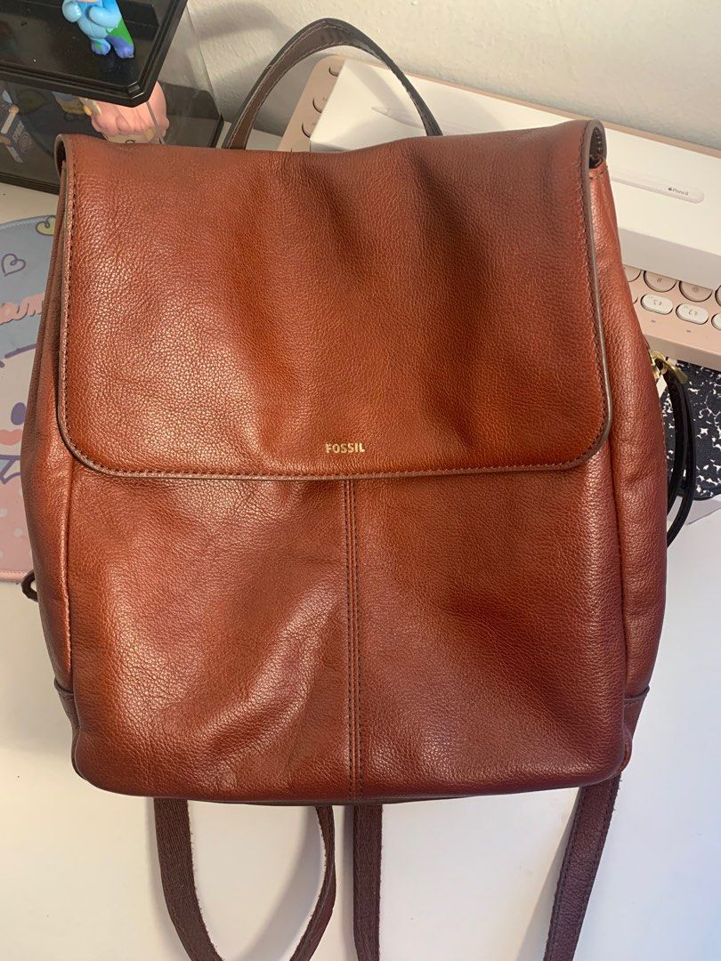 Fossil clearance backpack leather
